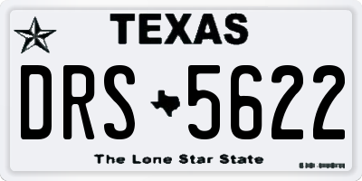 TX license plate DRS5622