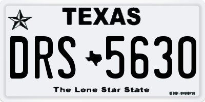 TX license plate DRS5630