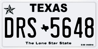 TX license plate DRS5648