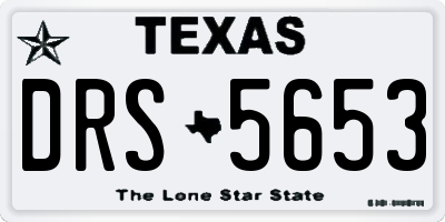 TX license plate DRS5653
