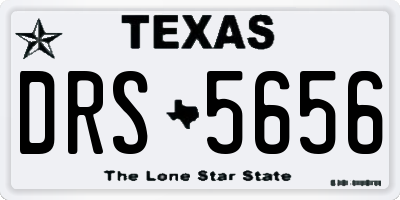 TX license plate DRS5656