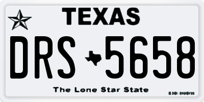 TX license plate DRS5658