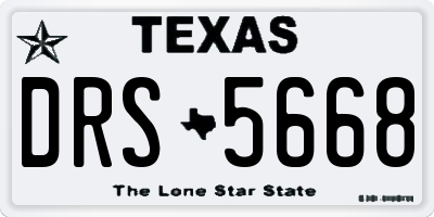 TX license plate DRS5668