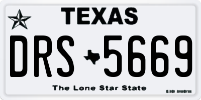 TX license plate DRS5669