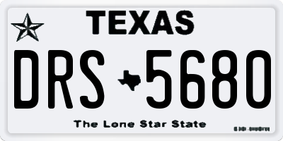 TX license plate DRS5680