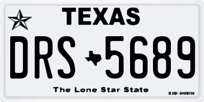 TX license plate DRS5689