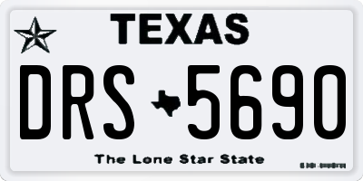 TX license plate DRS5690