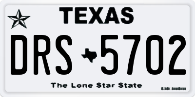TX license plate DRS5702