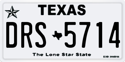 TX license plate DRS5714
