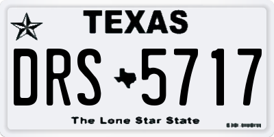 TX license plate DRS5717