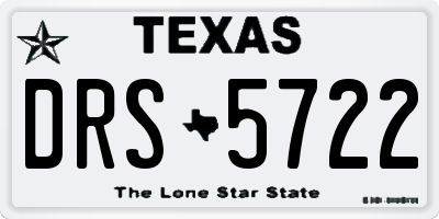 TX license plate DRS5722