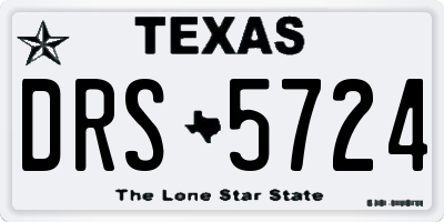 TX license plate DRS5724