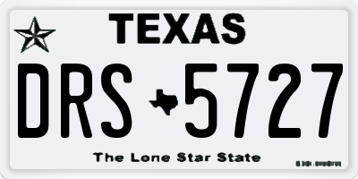 TX license plate DRS5727