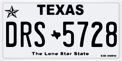 TX license plate DRS5728