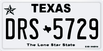TX license plate DRS5729