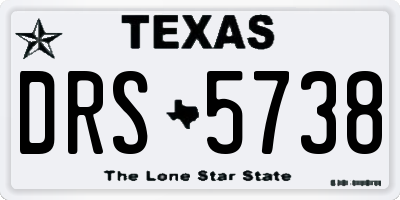 TX license plate DRS5738