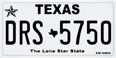 TX license plate DRS5750