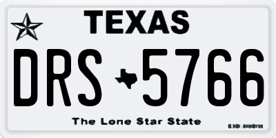 TX license plate DRS5766
