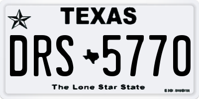 TX license plate DRS5770