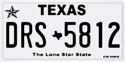 TX license plate DRS5812
