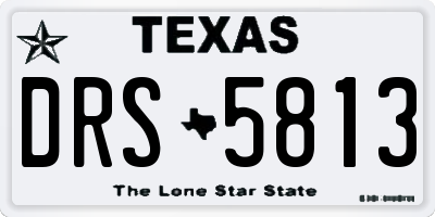 TX license plate DRS5813