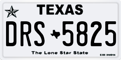 TX license plate DRS5825