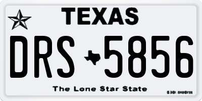 TX license plate DRS5856