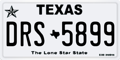 TX license plate DRS5899