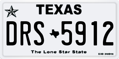 TX license plate DRS5912