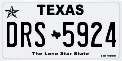 TX license plate DRS5924
