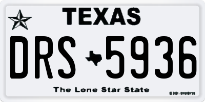 TX license plate DRS5936