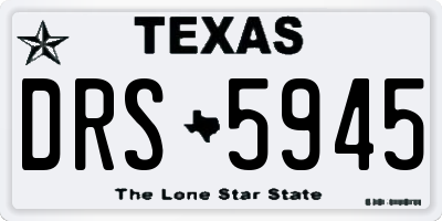 TX license plate DRS5945