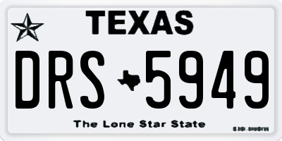 TX license plate DRS5949