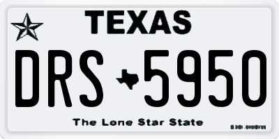 TX license plate DRS5950