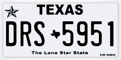 TX license plate DRS5951