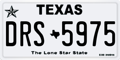 TX license plate DRS5975