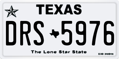TX license plate DRS5976