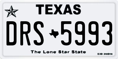 TX license plate DRS5993