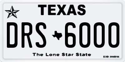 TX license plate DRS6000