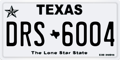 TX license plate DRS6004