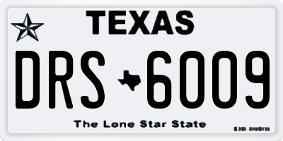 TX license plate DRS6009