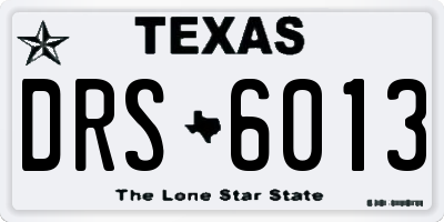 TX license plate DRS6013