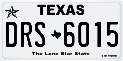 TX license plate DRS6015