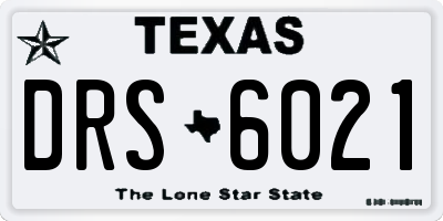 TX license plate DRS6021