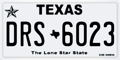 TX license plate DRS6023
