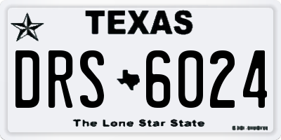 TX license plate DRS6024