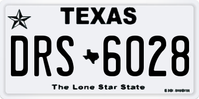 TX license plate DRS6028