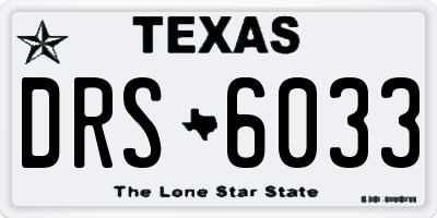 TX license plate DRS6033