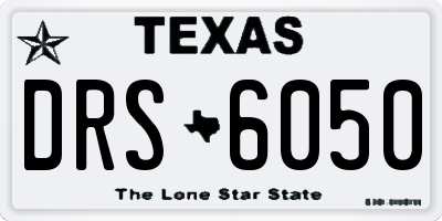 TX license plate DRS6050