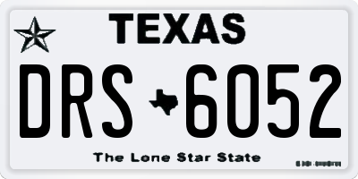TX license plate DRS6052